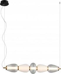 Valgusti rippuv Italux Gastel PND-74937-5-BK, LED, 3000 °K, 1 x 22 W, läbipaistev v./kuldne v. / must v.