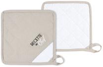 Katlu dvielis Lovely Duo PHB761017, 23 cm x 23 cm, balts krās./bēša krās., 2 gab.