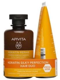 Набор средств по уходу за волосами Apivita Keratin Silky Perfection Hair Duo, 400 мл