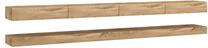 TV galds Fly Double, ozola krās., 280 cm x 34 cm x 10 - 15 cm, 2 gab.