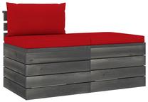 Āra mēbeļu komplekts VLX Garden Pallet Lounge Set, sarkans krās./brūns krās., 1-2 sēdvietas
