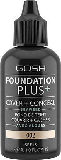 Šķidrā grima bāze Gosh Plus+, 02 ivory, 30 ml