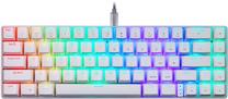 Vadu spēļu tastatūra Motospeed CK67 TKL Red, EN, balta krās.