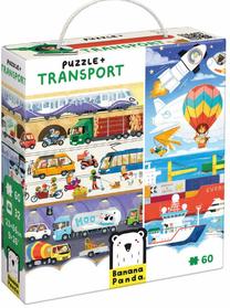 Пазл Bananapanda Transport, 66 см x 23 см, 60 шт., многоцветный