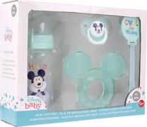 Комплект Mickey Mouse, 240 мл, 0 мес., прозрачный цв./зеленый цв.
