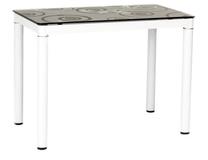Stalas Modern Damar, balta sp./juoda sp., 100 cm x 60 cm x 75 cm
