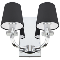Valgusti seinale Cosmo Light New York W02503CH-BK, E14, 2 x 40 W, must v. / hõbe v.