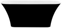 Vonia, laisvai pastatoma Besco Assos Black&White Matt, 160 cm x 70 cm x 64.5 cm, stačiakampis, balta sp./juoda sp.