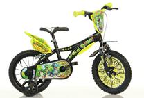 Vaikiškas dviratis, vaikų Dino Bikes Dinosaur 616L-DS, juoda sp./žalia sp., 10'', 16"