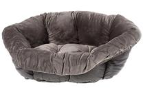 Gyvūnų guolių užvalkalas Ferplast Sofa' Prestige Cushion, pilkai ruda sp., 64 x 48 x 25 cm