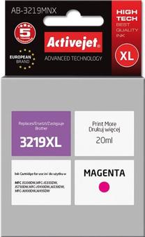Rašalinio spausdintuvo kasetė ActiveJet AB-3219MNX, purpurinė (magenta) sp./raudona sp., 20 ml