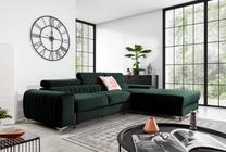 Kampinė sofa Grayson Loco 35, tamsiai žalia sp., dešininė, 205 x 278 cm x 92 cm