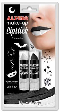 Grimo komplektas Alpino Lipstick, balta sp./juoda sp.