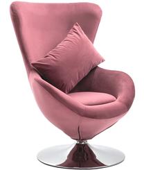 Krėslas VLX Egg Chair, rožinė sp., 65 cm x 59 cm x 88 cm