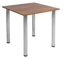 Stalas Mikla, ąžuolo/ruda, 75 cm x 75 cm x 73 cm