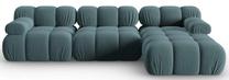 Kampinė sofa Micadoni Home Bellis MIC_SET5R_2_F1_BELLIS2, šviesiai žalia sp., dešininė, 285 x 122 cm x 63 cm