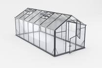 Kasvuhoone Gampre Sanus Hybrid L-11, karastatud klaas, 5.00 x 2.20 m, 6 mm, must v.