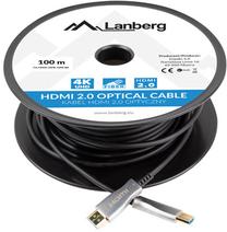 Kabelis Lanberg 8K AOC CA-HDMI-30FB-1000-BK HDMI 2.1 Vīrietis, HDMI 2.1 Vīrietis, 100 m, melna krās.