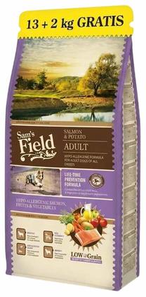 Sausā suņu barība Sam's Field Low Grain Salmon & Potato Adult, lasis/kartupeļi, 15 kg