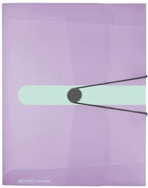 Kummiga kaust Herlitz, A4 Läbipaistev v./Violetne v.