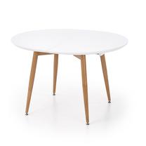 Stalas išskleidžiamas Edward, ąžuolo sp./balta sp., 120 cm x 100 cm x 75 cm