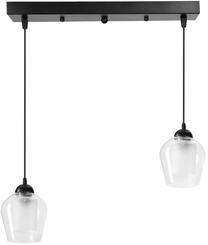 Lampa griesti Candellux Lighting Krista 32-58294, E27, 2 x 40 W, caurspīdīga krās. / melna krās.