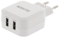 Telefono įkroviklis Sweex, USB/AC/DC, balta sp.