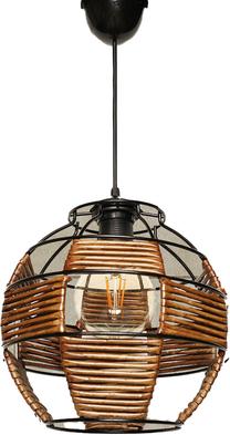 Valgusti rippuv Opviq Volpe 390FLH1656, E27, 1 x 60 W, pruun v./must v. / must v.