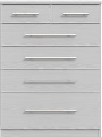 Komoda Forte PRUK222-D125, šviesiai pilka sp., 95 cm x 41.6 cm x 69.9 cm
