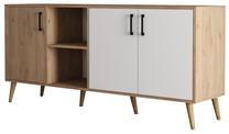 Komoda Kalune Design Exxen 1624, ąžuolo sp./balta sp., 80 cm x 180 cm x 45 cm