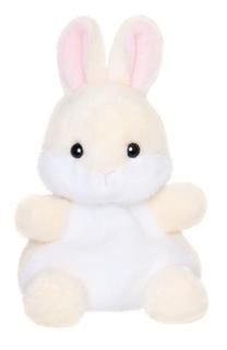 Pliušinis žaislas Aurora Palm Pals Bunny, balta sp./kreminė sp., 11 cm