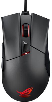 Laidinė žaidimų pelė Asus ROG Gladius, juoda sp./raudona sp.