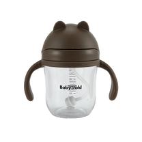 Dzeramā pudele ar silikona salmiņu BabyTrold 22-40DS220, 220 ml, 6+ mēn., 8 cm, plastmasa, brūna krās.