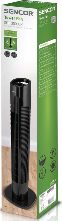 Torņa veida ventilators Sencor SFT 3108BK, 50 W
