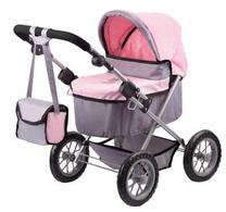 Коляска для кукол Brimarex Trendy 6130089, розовый цв./серый цв.