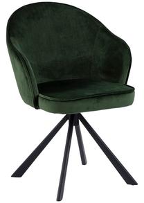 Valgomojo kėdė Soren, juoda sp./žalia sp., 58.5 cm x 57 cm x 81.5 cm