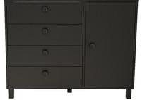 Komoda Kalune Design VL81 338, juoda sp., 93.5 cm x 120.6 cm x 44.5 cm