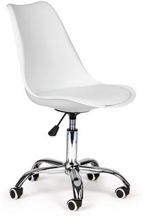 Darba krēsls ModernHome PC-009, 49 x 42 x 82 - 94 cm, balta krās.