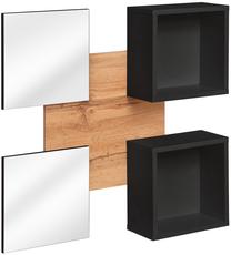 Sieninė lentyna ASM Easy Typ 07, ąžuolo sp./juoda sp., 100 cm x 20 cm x 100 cm