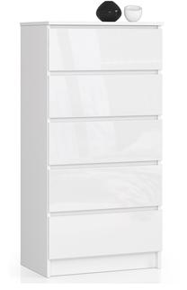 Komoda Akord K60, balta sp., 121 cm x 40 cm x 60 cm