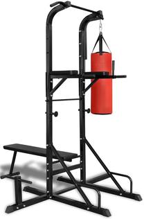 Стойка турник-брусья Power Tower with Sit-Up Bench & Boxing Bag