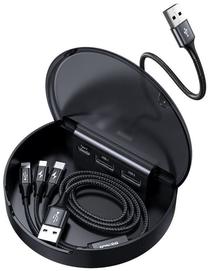 Telefono įkroviklis Baseus CAHUB-FX01, USB Type-C, juoda sp.