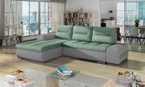 Kampinė sofa Ottavio Soro 34, Soro 83, žalia sp./pilka sp., kairinė, 180 x 275 cm x 85 cm
