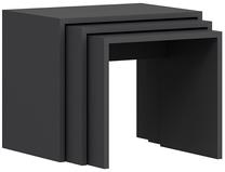 Kavos staliukų komplektas Kalune Design Alya, antracito sp., 36 - 40 cm x 55 cm x 42 - 47 cm, 3 vnt.