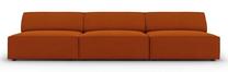 Modulinė sofa Micadoni Home Jodie Structured, oranžinė sp., 240 x 102 cm x 70 cm