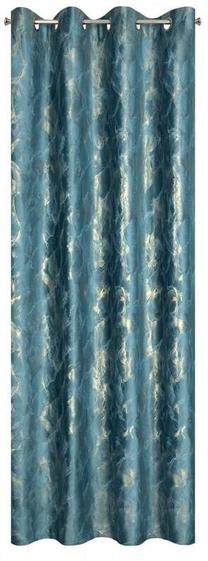 Nakts aizkari ZKNL-02, zelta krās./tirkīza krās., 140 cm x 250 cm