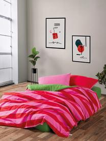 Patalynės užvalkalų komplektas Mijolnir Cherie 108CZY1201, purpurinė (magenta) sp./žalia sp., 50 x 70 cm, 200 x 220 cm, 4 d.