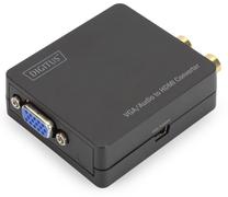 Adapteris Digitus VGA to HDMI VGA / HDMI, Jack 3.5 x 2, melna krās.