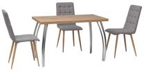 Stalas SK-2, ąžuolo sp./ruda sp., 140 cm x 75 cm x 76 cm
