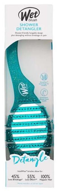 Matu ķemme Wet Brush Shower Detangler, zaļa krās.